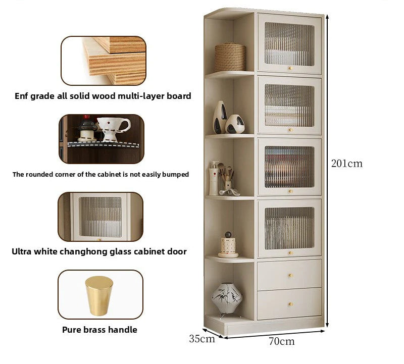 Bay Window Storage Cabinet with Drawers – Multi-Purpose Bedroom, Balcony & Living Room Organizer