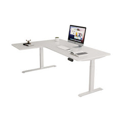 Homelements S-shaped Dual Motor Three Section L-shaped Electric Table Frame Lifting Desk F4206