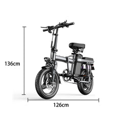 Sports Studio City Aluminum Alloy Electric Folding Bicycle Bike 48V 400W Electric Bicycle 14 Inch Scooter Portable City Electric Bike 25 Km/H F12