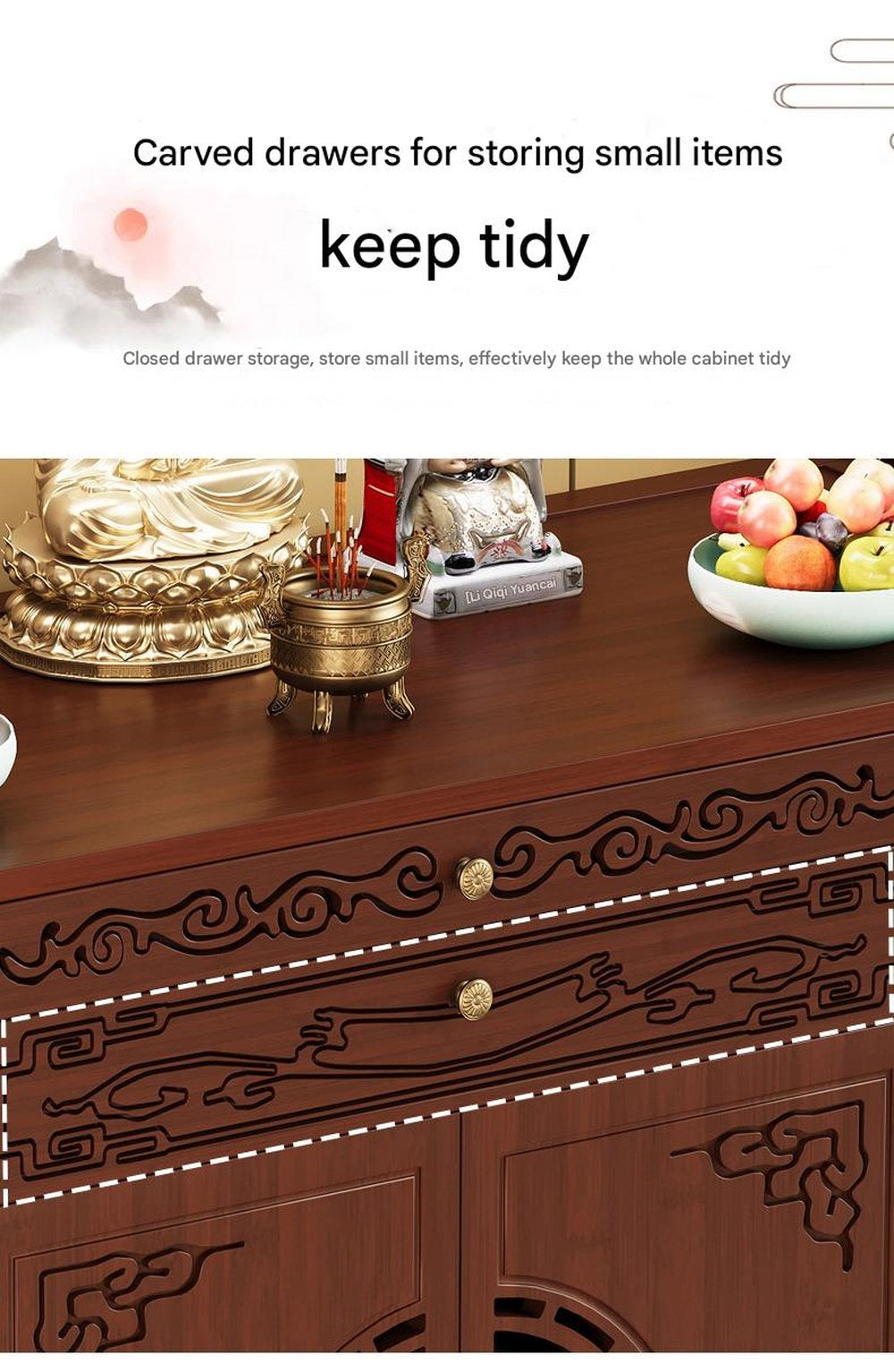 New Chinese Buddhist Shrine Vertical Cabinet Household Offering Table Simple Offering Table Shrine Shrine Cabinet