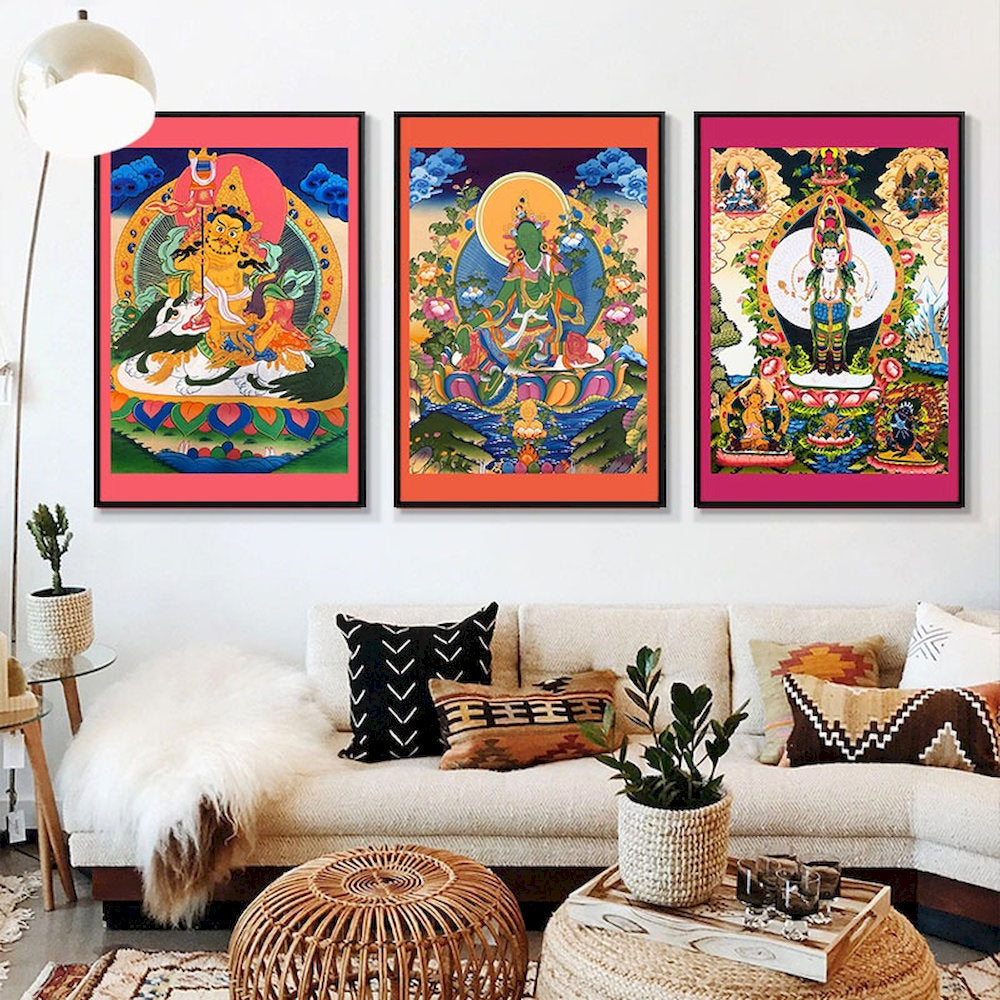 Hindu God Painting Nepal Entrance Decorative Painting South East Asia Totem Hotel Mural