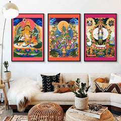 Hindu God Painting Nepal Entrance Decorative Painting South East Asia Totem Hotel Mural