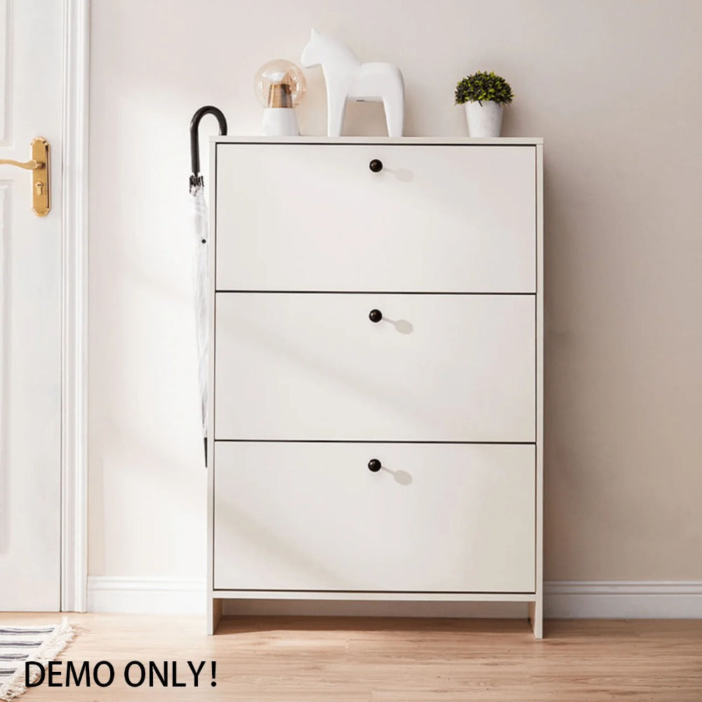 Linsay Miro Drawer Shoe Cabinet, White