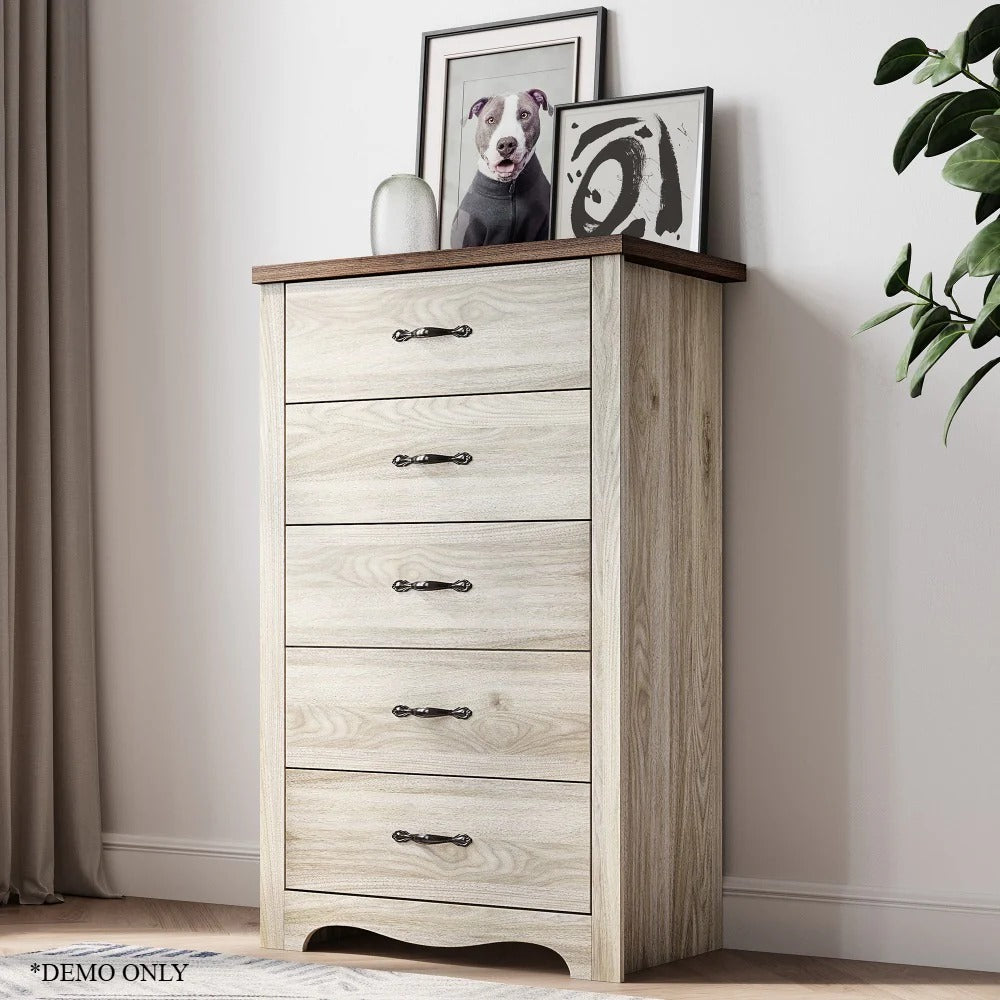 Linsay Rena 5 Drawers Black