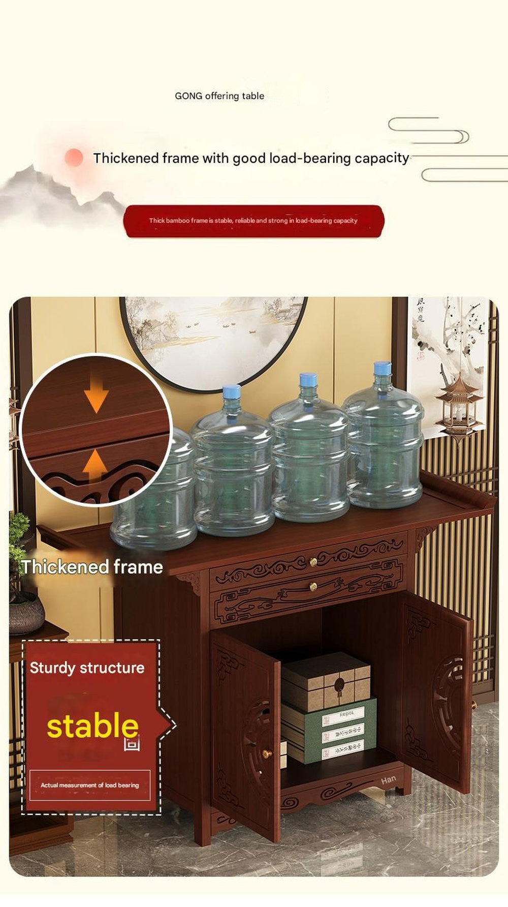 New Chinese Buddhist Shrine Vertical Cabinet Household Offering Table Simple Offering Table Shrine Shrine Cabinet