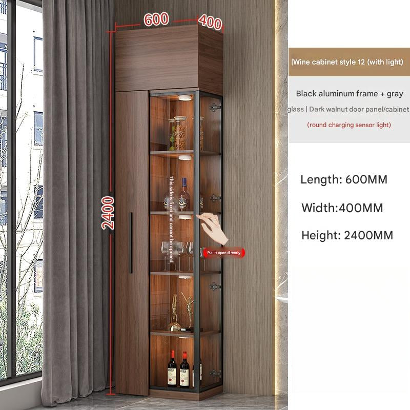 Corner Wine Cabinet Living Room Wall Display Cabinet Triangle Cabinet Household Medieval Style Dining Side Cabinet Locker