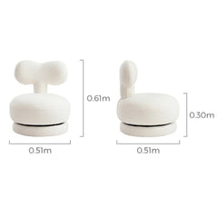 Linsay Lotus Boucle Swivel Chair