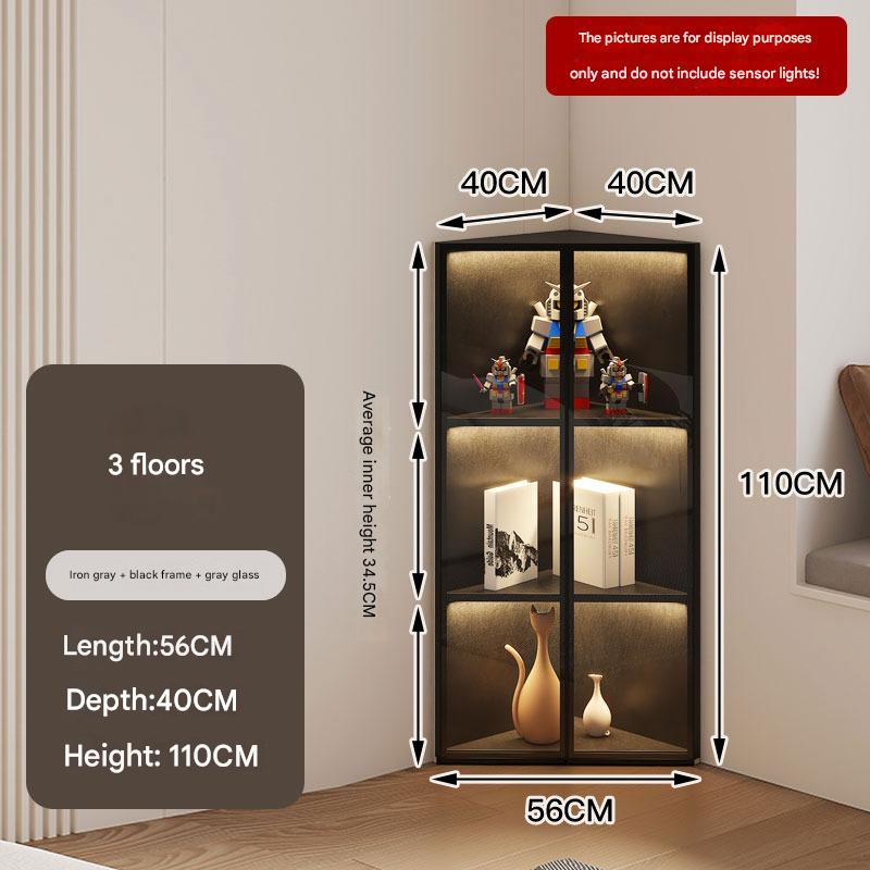 Simple Light Luxury Corner Cabinet Corner Triangle Right Angle Corner Corner Rack Living Room Bedroom Storage Floor Against The Wall