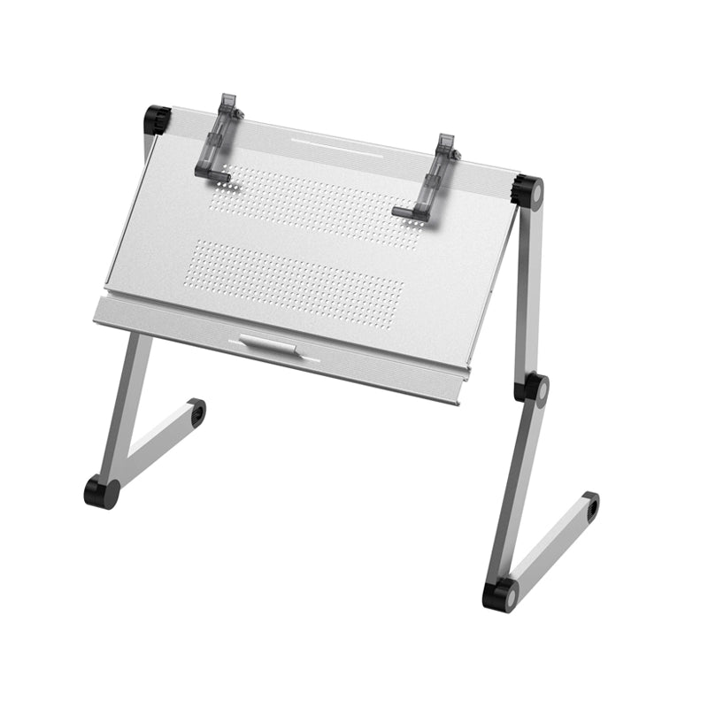 OMAX Bed Computer Desk - Lying Down Computer Workstation for Laptops, Foldable Stand, Perfect for Reading in Bed