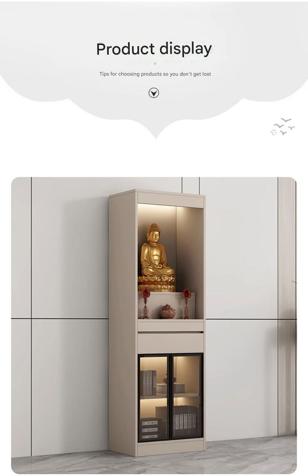 Modern Chinese Altar Cabinet | Luxury Buddha Shrine for Home