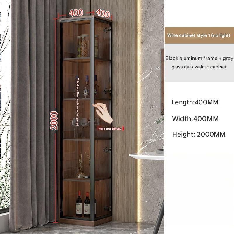 Corner Wine Cabinet Living Room Wall Display Cabinet Triangle Cabinet Household Medieval Style Dining Side Cabinet Locker