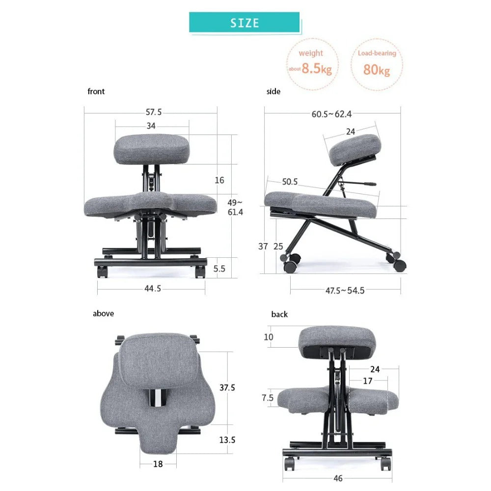 Homelements Japan SANWA Mountain Industry Computer Chair Kneeling Chair Correction Sitting Chair Horse Riding Chair Home Cross-legged Chair Monkey Stool Sitting