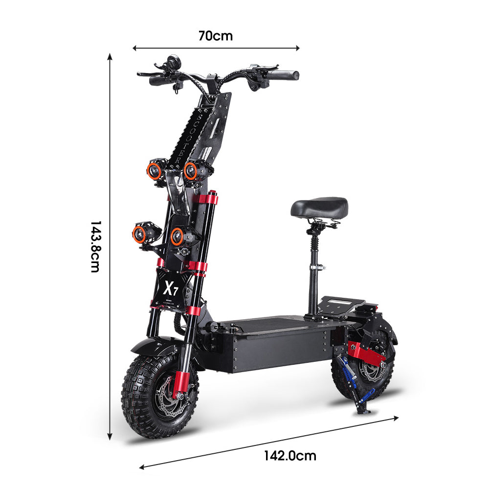 SportsStudio 4000W 60V  Electric Scooter Foldable Motorised Scooter Adult Riding Black-X7