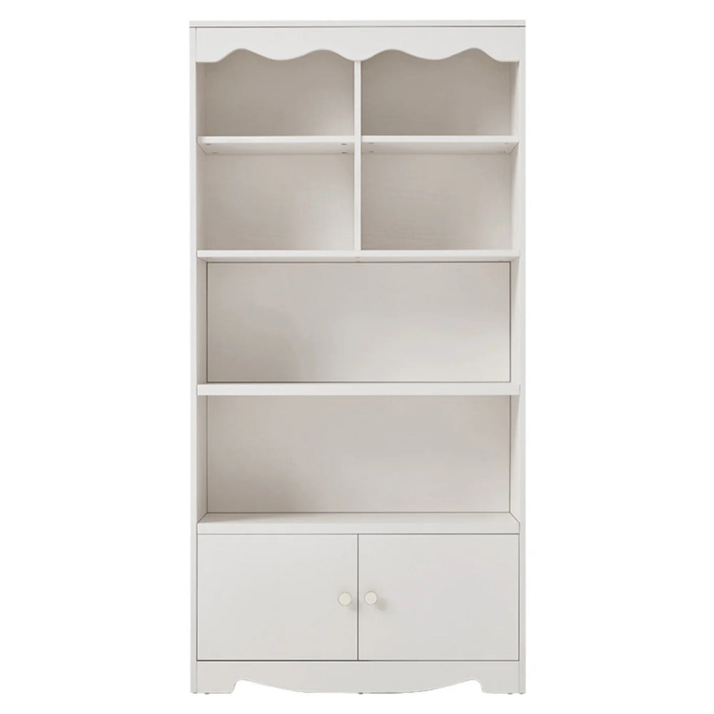 Linsay Renley Bookshelf with Storage Cabinet, White