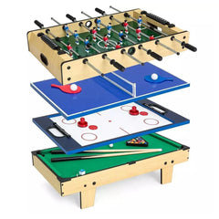 Sports Studio 4 in 1 Multi-function Foosball Table Ping Pong Table Air Hockey Table Pool Table Indoor Entertainment