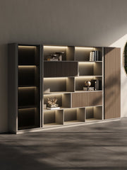Boss Office Background Cabinet Light Luxury File Cabinet Data Cabinet Simple Modern Bookcase Locker Floor Cabinet Bookshelf