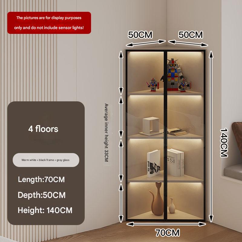 Simple Light Luxury Corner Cabinet Corner Triangle Right Angle Corner Corner Rack Living Room Bedroom Storage Floor Against The Wall