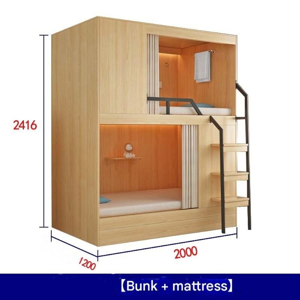 Youth Hostel Space Capsule Upper and Lower Beds Bunk Beds Adult E-sports Apartment Upper and Lower Bunks Custody Class School Dormitory High and Low Beds