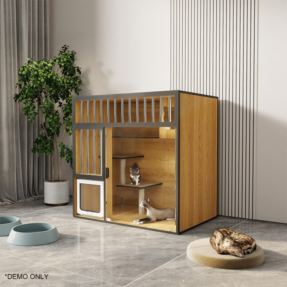 Homelements Luxury Wooden Cat House Cat Villa Home Indoor Pet Cabinet Integrated Cat House Drawer Type Cat Toilet with Built-in Storage Cabinet   Luxury Wooden Cat Furniture Breeding Luxury Cat House Luxury Cat  Pet Villa Nest Bed Cage Display Cage Cabine