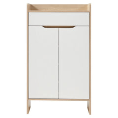 Linsay Miro Shoe Cabinet, Small, Natural & White