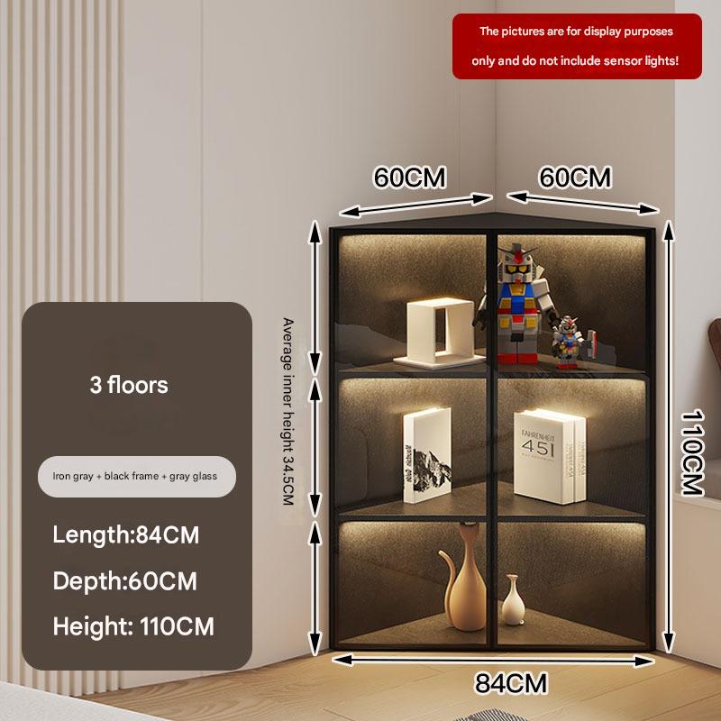 Simple Light Luxury Corner Cabinet Corner Triangle Right Angle Corner Corner Rack Living Room Bedroom Storage Floor Against The Wall