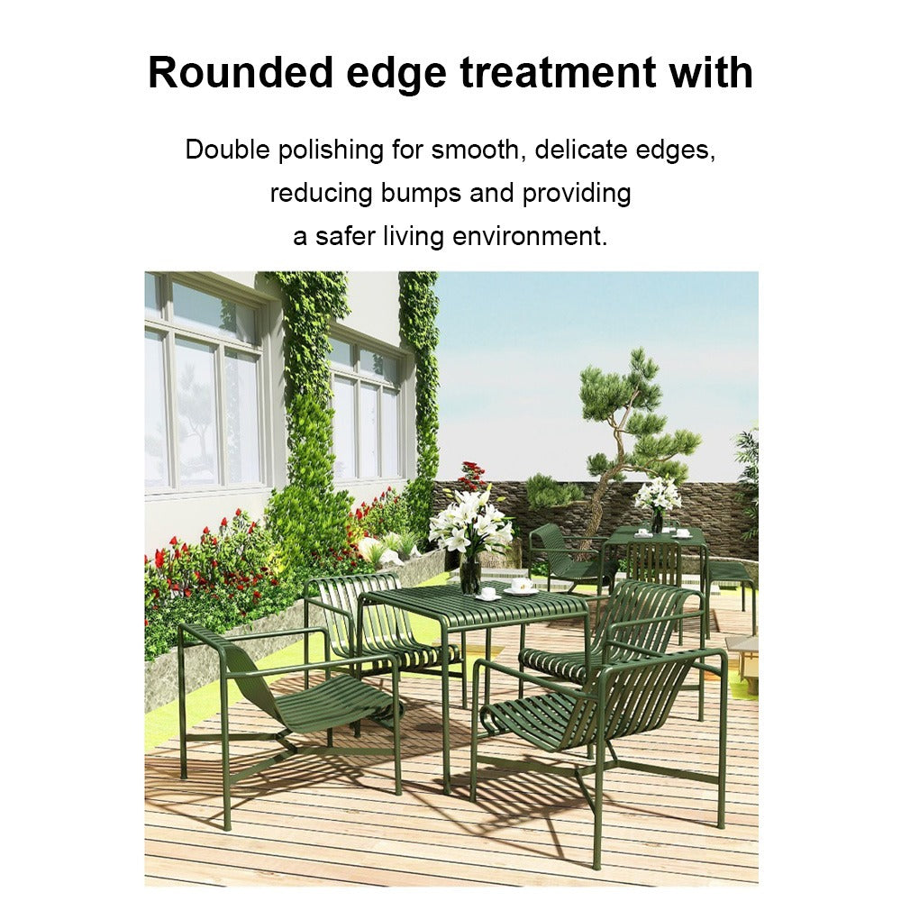 Homelements  Outdoor eisure simple wrought Iron Table and Chair Combination/Internet Celebrity restaurant B&B home balcony Table and Chair/courtyard Outdoor Dining Table