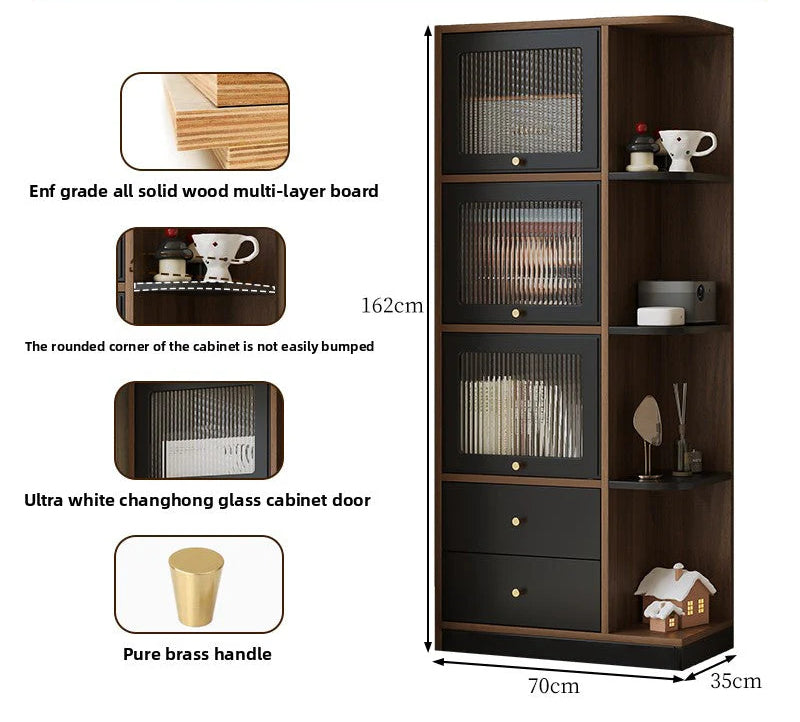 Bay Window Storage Cabinet with Drawers – Multi-Purpose Bedroom, Balcony & Living Room Organizer