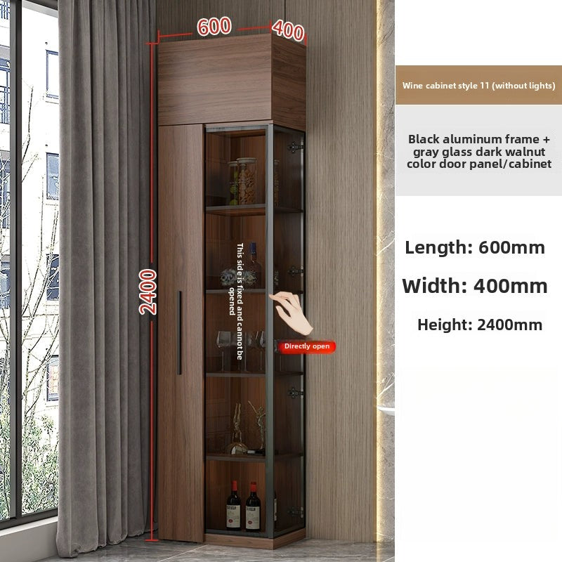 Corner Wine Cabinet Living Room Wall Display Cabinet Triangle Cabinet Household Medieval Style Dining Side Cabinet Locker