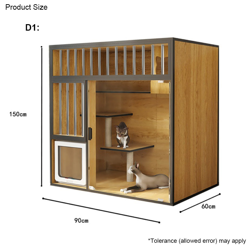 Homelements Luxury Wooden Cat House Cat Villa Home Indoor Pet Cabinet Integrated Cat House Drawer Type Cat Toilet with Built-in Storage Cabinet   Luxury Wooden Cat Furniture Breeding Luxury Cat House Luxury Cat  Pet Villa Nest Bed Cage Display Cage Cabine