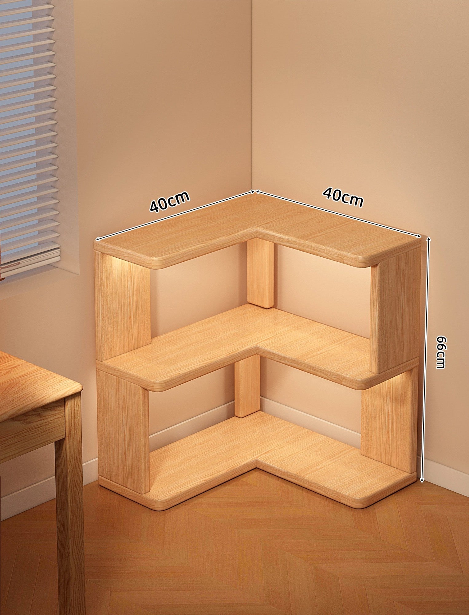 Corner Bookshelf Shelf Floor-to-ceiling Children's Wall Solid Wood Bookcase Household Corner Simple Storage Shelf Locker