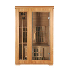 Homelements 1800W Hemlock Wood Home Sauna Room Beauty Salon Light Wave Room Sweat Steam Room Korean Far Infrared Sauna RoomSauna Room  for 2 People