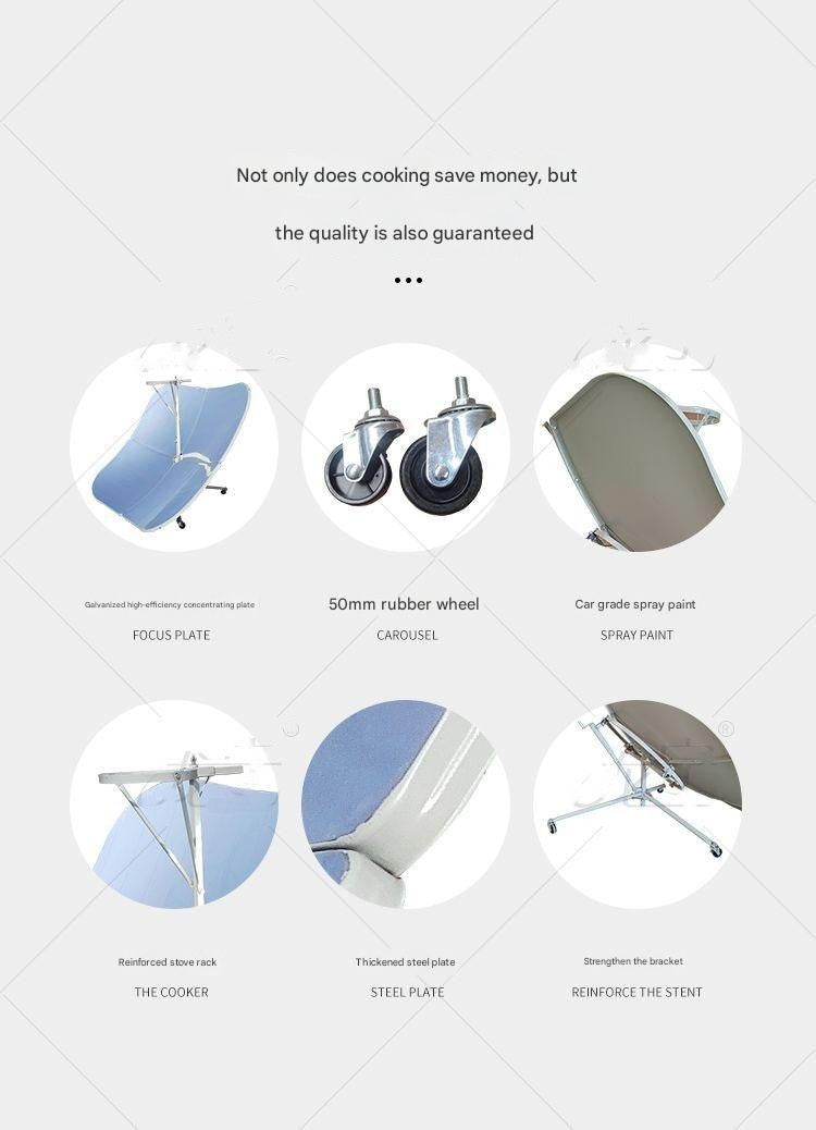 1.35M Square Solar Cooker Portable Solar Cooker Outdoor Picnic Barbecue Stove
