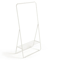 Linsay Pitch Metal Clothes Rack, White