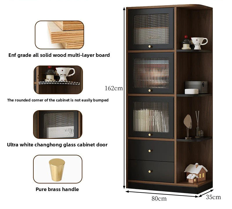 Bay Window Storage Cabinet with Drawers – Multi-Purpose Bedroom, Balcony & Living Room Organizer