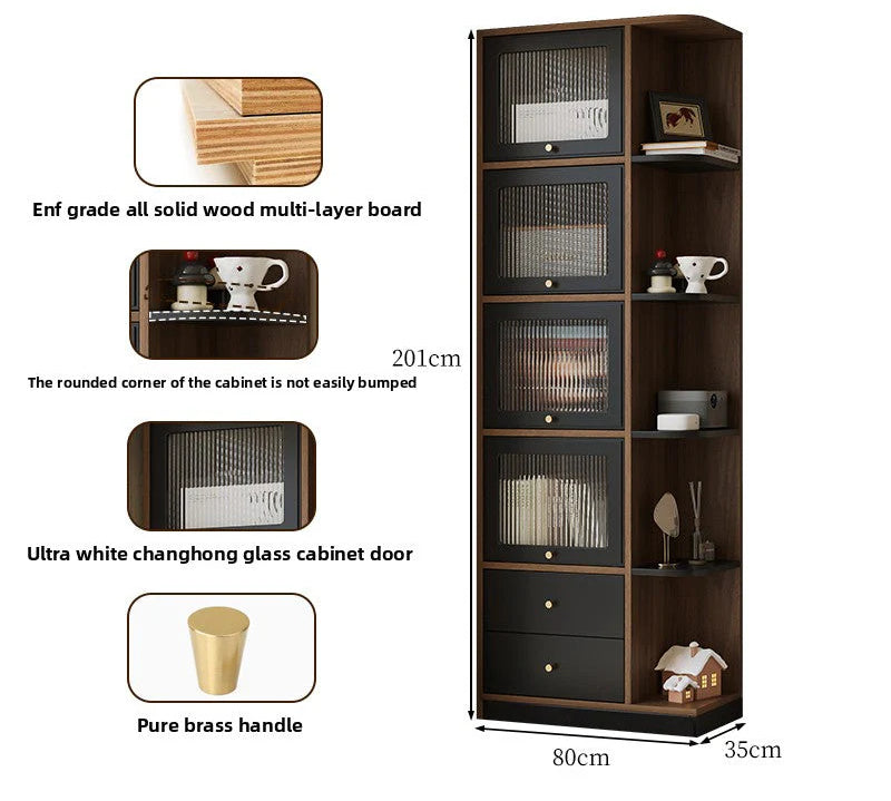 Bay Window Storage Cabinet with Drawers – Multi-Purpose Bedroom, Balcony & Living Room Organizer