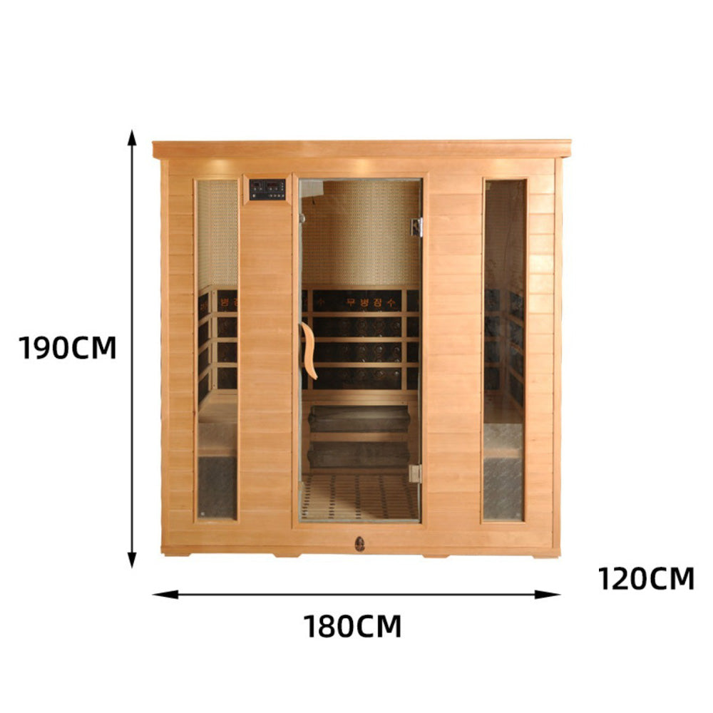 Homelements 2600W Hemlock Four-person Sweat Steaming Room Far-infrared Sweat Steaming Room High-end Nano-carbon Board Room Home Sweating Cabin Movable Sweat Steaming Room Sweat Steaming Box