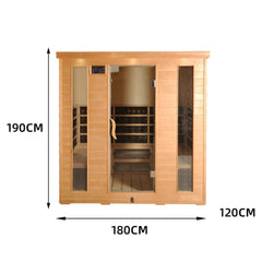 Homelements 2600W Hemlock Four-person Sweat Steaming Room Far-infrared Sweat Steaming Room High-end Nano-carbon Board Room Home Sweating Cabin Movable Sweat Steaming Room Sweat Steaming Box