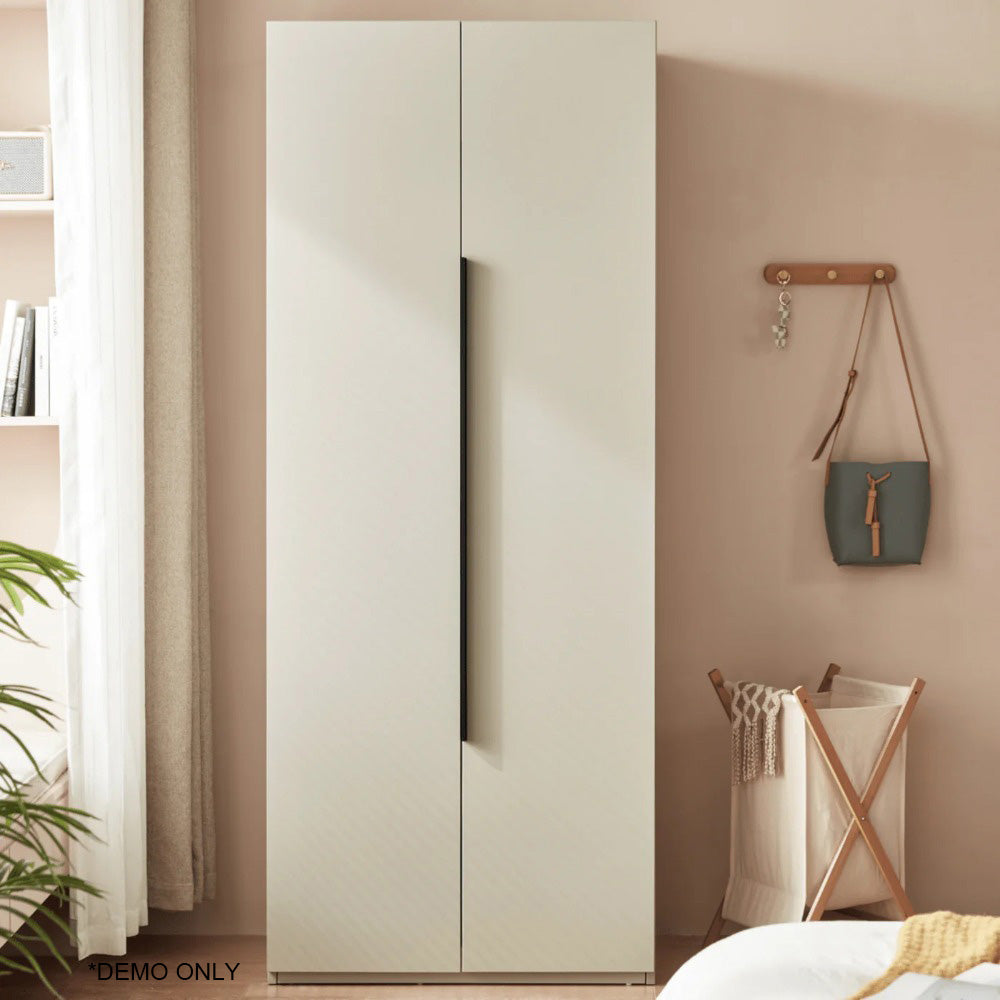 Linsay Stele 2-Door Wardrobe with Double Level Hanging