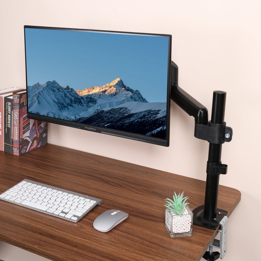 Homelements Gas Spring Dual Desktop Single Monitor Stand Arm Bracket Articulating Single Stand - SY-MA06