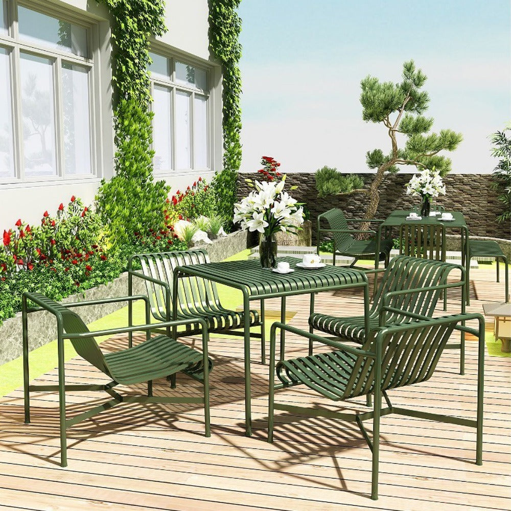 Homelements  Outdoor eisure simple wrought Iron Table and Chair Combination/Internet Celebrity restaurant B&B home balcony Table and Chair/courtyard Outdoor Dining Table