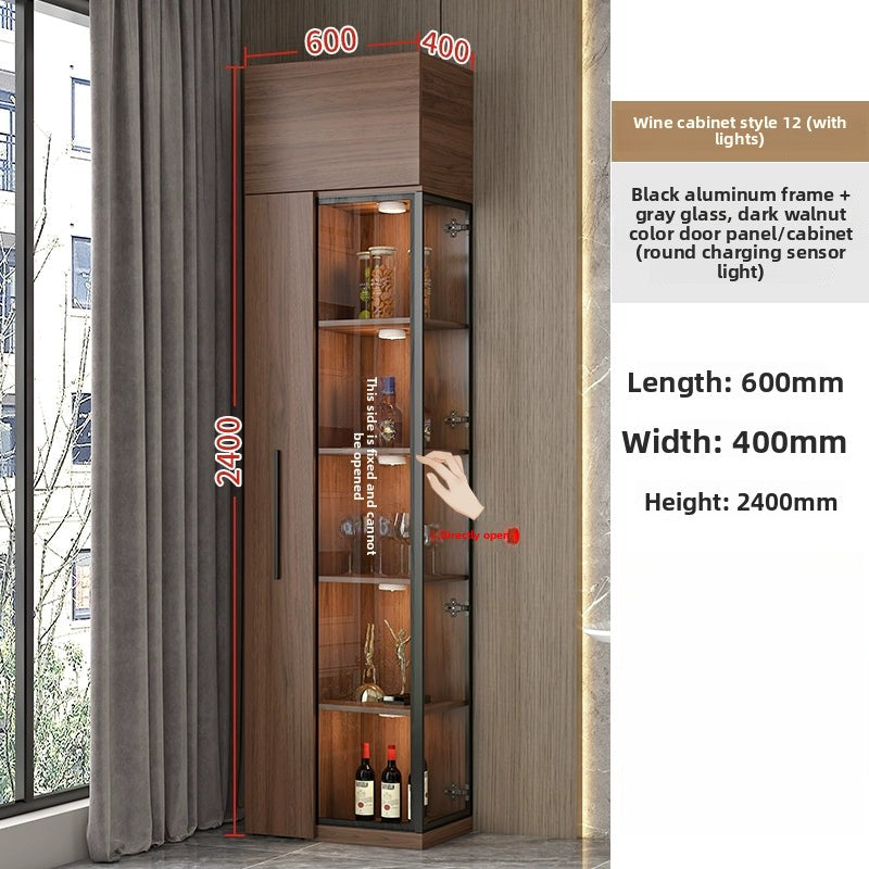Corner Wine Cabinet Living Room Wall Display Cabinet Triangle Cabinet Household Medieval Style Dining Side Cabinet Locker