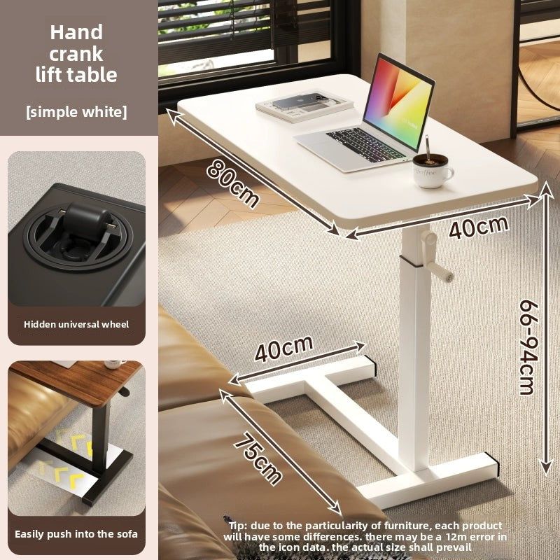 Bedside Table Removable Lifting Computer Table Living Room Sofa Side Folding Table Desk Home Bedroom Bedside Study Table Writing Table Removable Table Girls Small Simple Rental Table