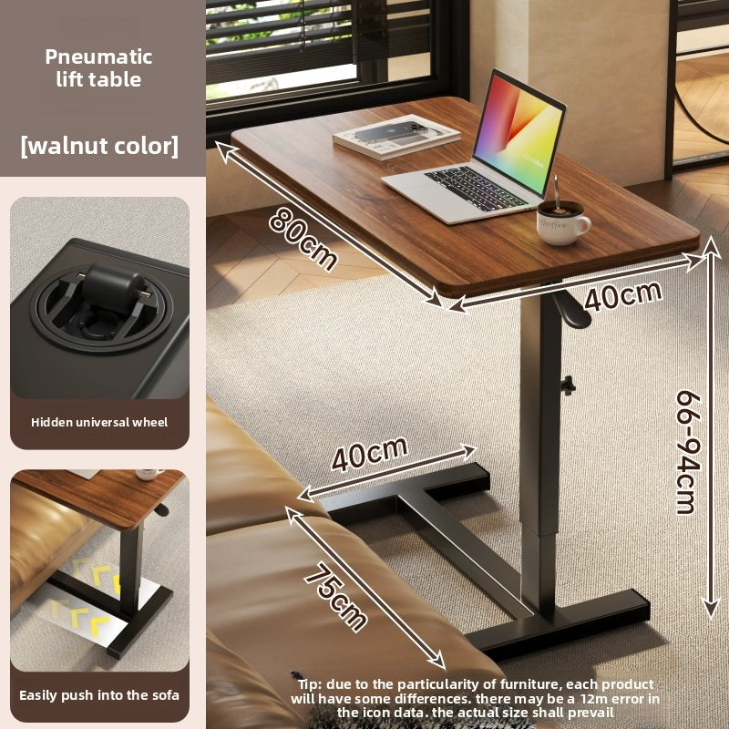 Bedside Table Removable Lifting Computer Table Living Room Sofa Side Folding Table Desk Home Bedroom Bedside Study Table Writing Table Removable Table Girls Small Simple Rental Table