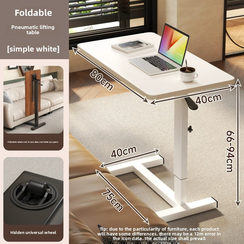Bedside Table Removable Lifting Computer Table Living Room Sofa Side Folding Table Desk Home Bedroom Bedside Study Table Writing Table Removable Table Girls Small Simple Rental Table