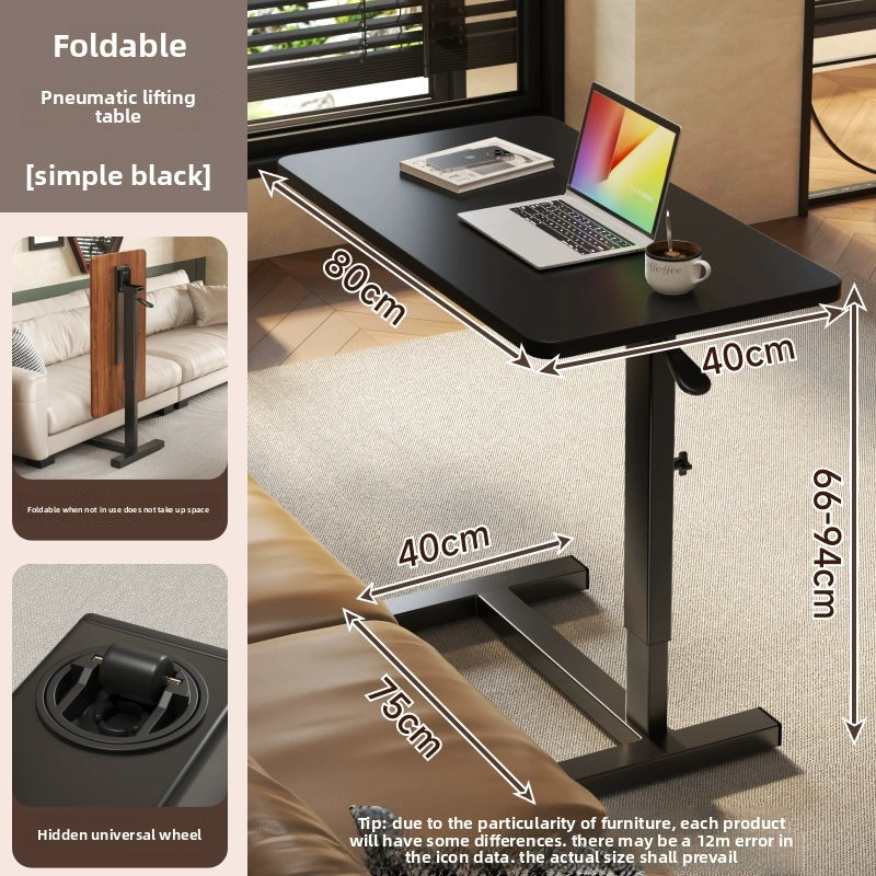 Bedside Table Removable Lifting Computer Table Living Room Sofa Side Folding Table Desk Home Bedroom Bedside Study Table Writing Table Removable Table Girls Small Simple Rental Table