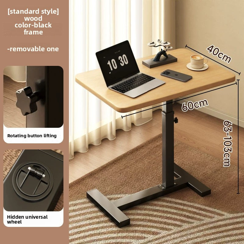 Bedside Table Removable Lifting Computer Table Living Room Sofa Side Folding Table Desk Home Bedroom Bedside Study Table Writing Table Removable Table Girls Small Simple Rental Table