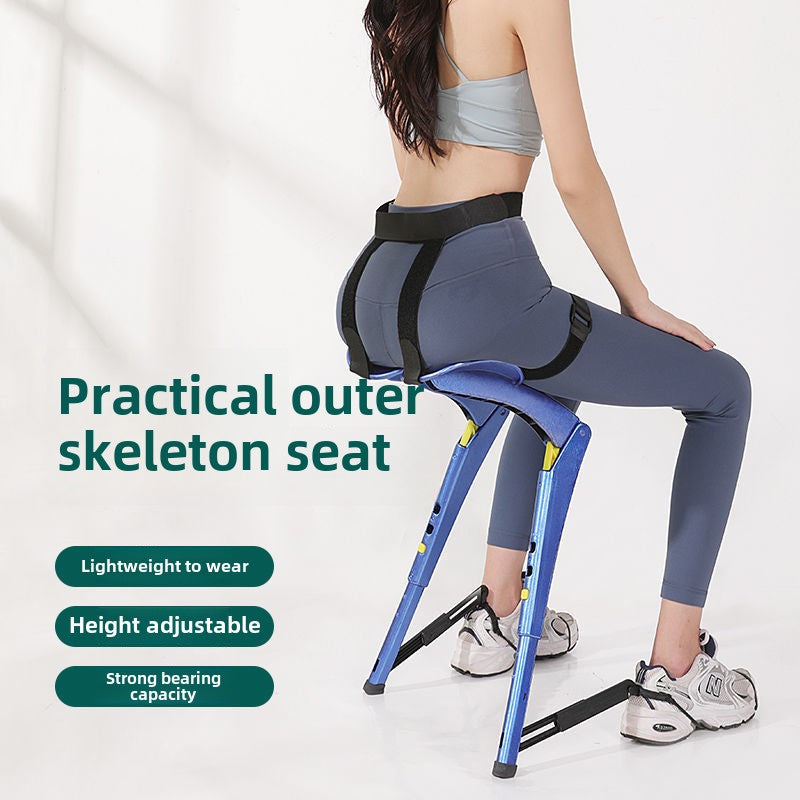 Exoskeleton Wear Seat Wear Sports Chair Fishing Folding Stool Outdoor Portable Travel Multifunctional Seat Stool