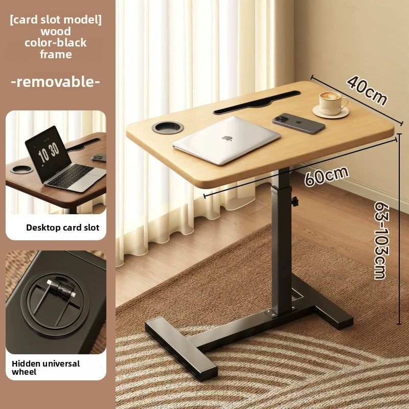 Bedside Table Removable Lifting Computer Table Living Room Sofa Side Folding Table Desk Home Bedroom Bedside Study Table Writing Table Removable Table Girls Small Simple Rental Table
