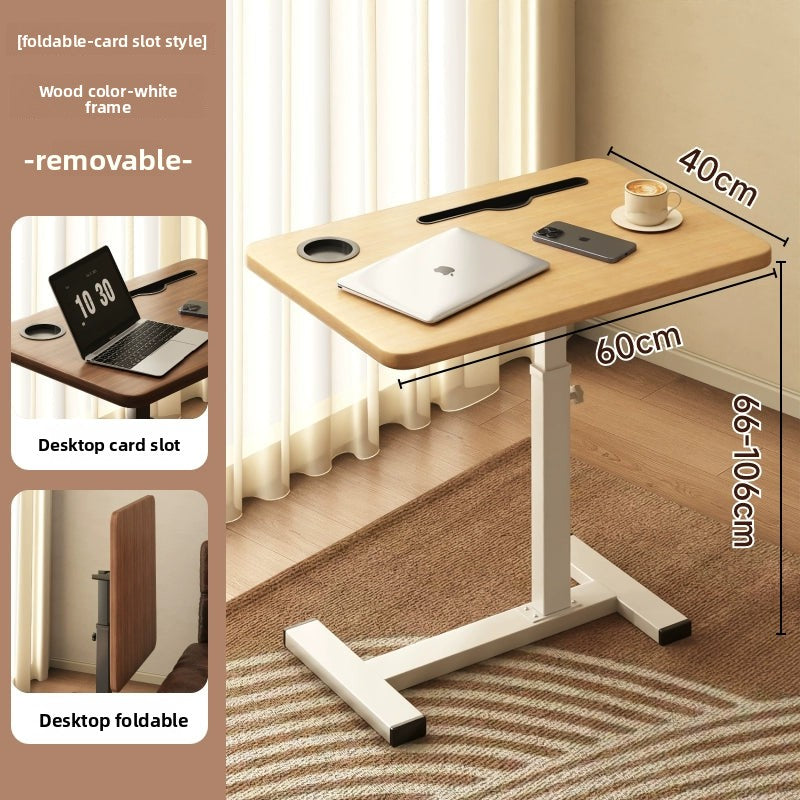 Bedside Table Removable Lifting Computer Table Living Room Sofa Side Folding Table Desk Home Bedroom Bedside Study Table Writing Table Removable Table Girls Small Simple Rental Table