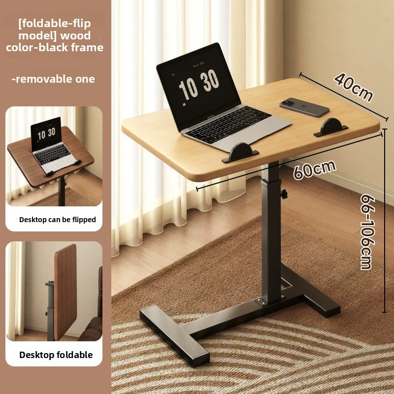 Bedside Table Removable Lifting Computer Table Living Room Sofa Side Folding Table Desk Home Bedroom Bedside Study Table Writing Table Removable Table Girls Small Simple Rental Table